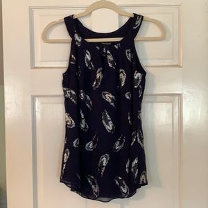 White House Black Market Navy Tank Top